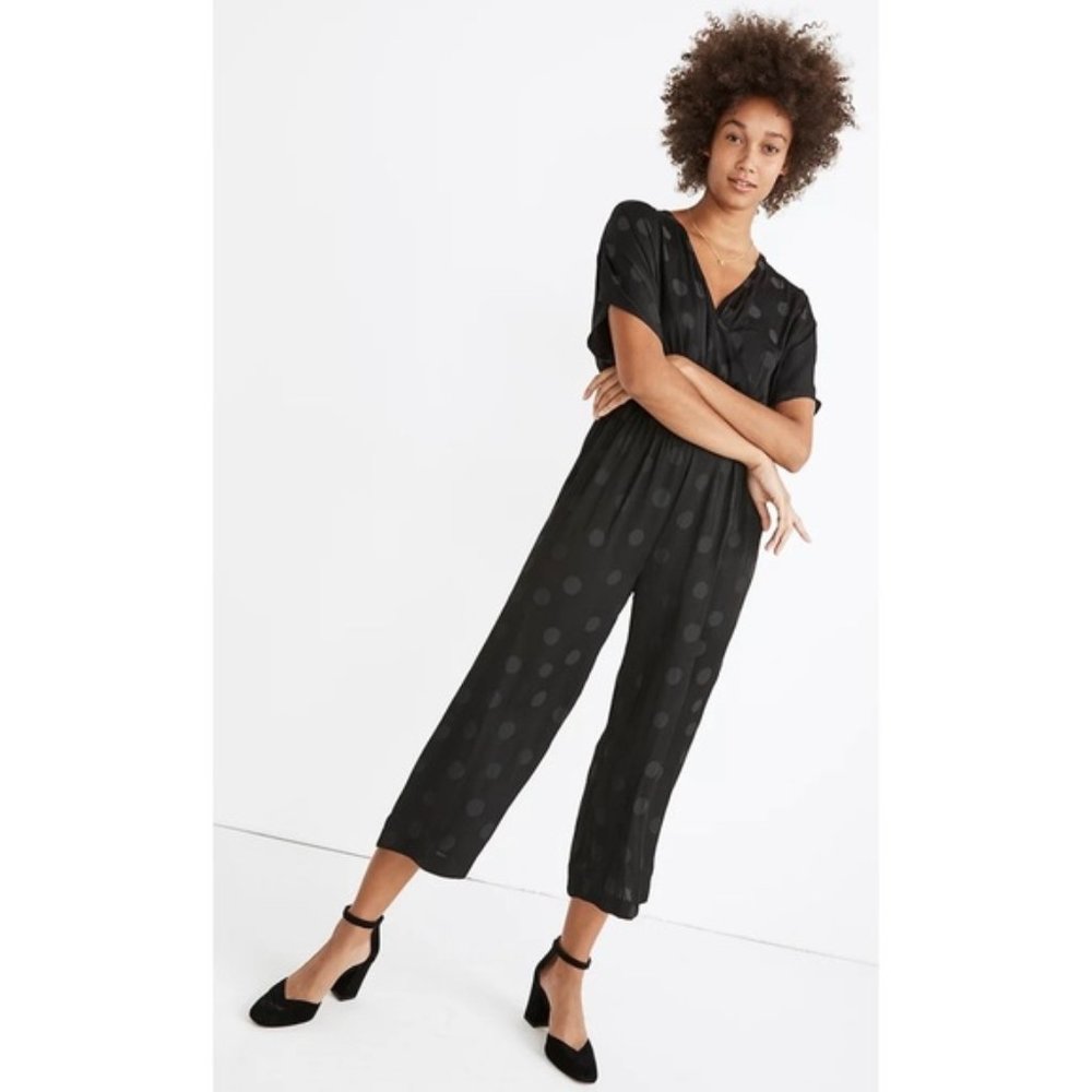 NWT Madewell Wrap-Front Smock-Waist Jumpsuit